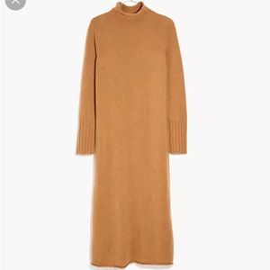 Cashmere Mockneck Midi Sweater Dress